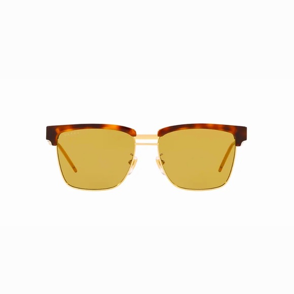 GUCCI SUNGLASSES GG0603S YELLOW SEE THROUGH MENS CLUBMASTER STYLE RX ABLE - Picture 3 of 16
